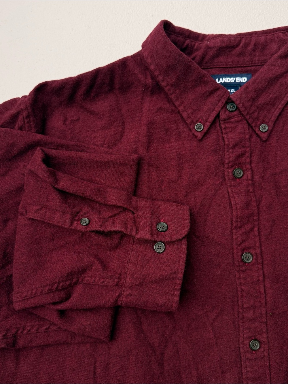 Lands' End Men's Button-Down Shirt in Deep Wine
